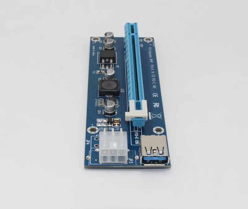 PCI-E Riser PCI E Express 1X to 16X Riser Card 60 см USB 3,0 PCI-E SATA to 6Pin кабель питания для BTC Bitcoin Mining Antminer