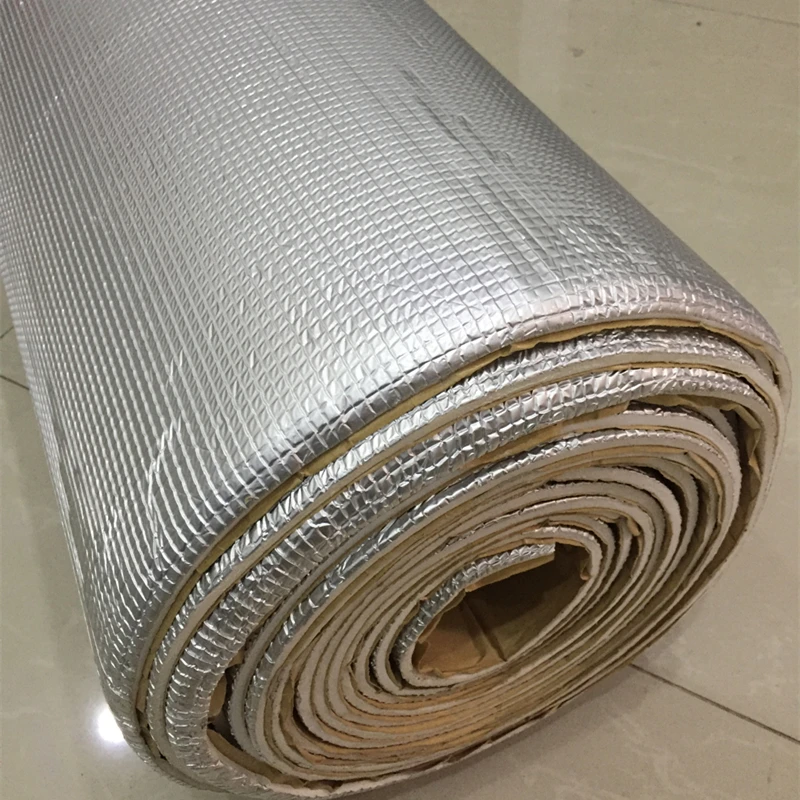 

CIRCULAR 100cm*1000cm ROll car Aluminum Foil Sound Noise Deadening Sheet Doors Roof Cockpit Engine Hood Truck HEAT Insulation