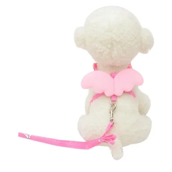 

1 PC Cute Angel Pet Dog Leashes and Collars Set Puppy Leads for Small Dogs Cats Designer Adjustable Dog Harness Pet Accessori #0