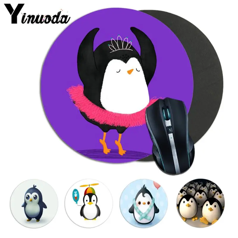 

Yinuoda Your Own Mats cute penguin Natural Rubber Game mousepad Desk Mat Top Detailed Popular gaming mouse pad as Christmas gift