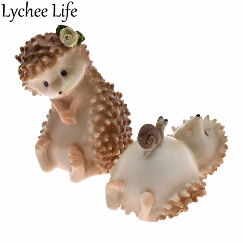 

Resin Hedgehog Figurine Model Modern Style Cute Animal Miniature Figurines Gift Garden Home Room Decoration Craft