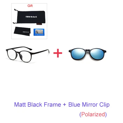 big square sunglasses TWO Oclock Magnet Sunglass Women Men Polarized Lens Optical Spectacle Frame Clip On Glasses Men Round TR90 3D Night Vision A2245 big cat eye sunglasses Sunglasses