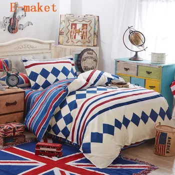 

100% Cotton Home Decoration Bedding Set Cartoon Animals Fish Floral Style Duvet Cover Boys Girls Kids Bed Linens Set Bed Sheet