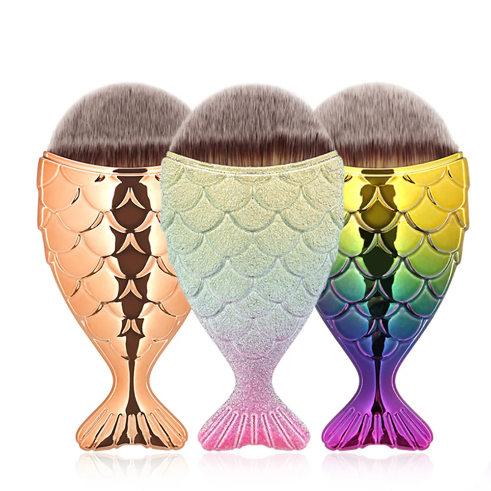 

MAANGE Brand Mermaid Brush Powder Mermaid Makeup Brushes Foundation Contour Big Fish Tail Brush Make Up Tool Kits Dropship