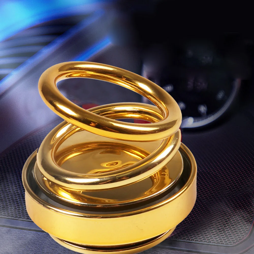 Car Air Purifier Fragrance Case Double Ring Rotating Aromatherapy Removes Smell Car Interior Ornament