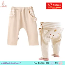 COBROO/штаны для малышей Детская одежда унисекс штаны с котенком длинные Хлопковые Штаны для девочек От 0 до 3 лет NY520020
