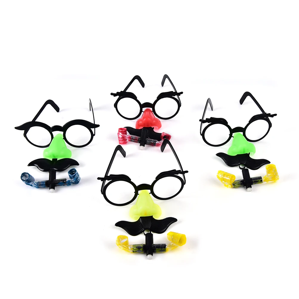 Круглая оправа фальшивый нос дующий дракон Шуточный трюк игрушка 2 шт. Забавный