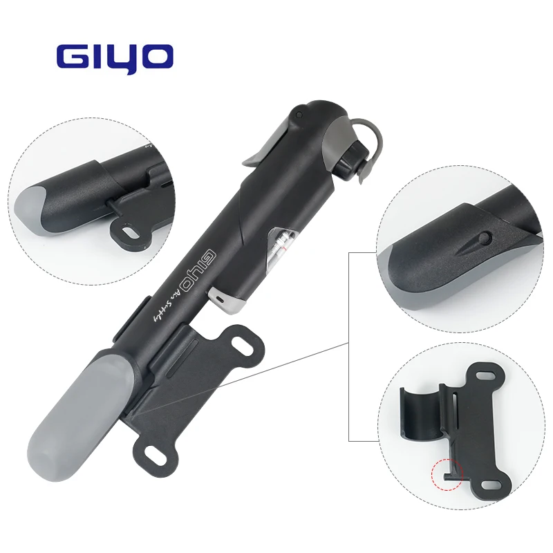 GIYO Mini Pump W//In-Line Gauge