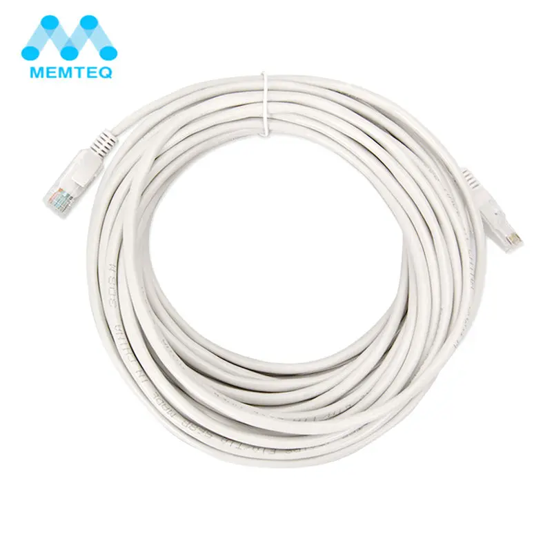 

MEMTEQ Ethernet Cable 100FT 10m Cat5 Network Cable RJ45 Cat5e Network LAN UTP Cable Wire Patch Lead White for PC Router Laptop