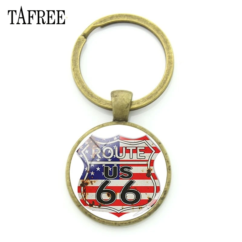 TAFREE шоссе 66 США, дорожные знаки, брелки, модные трендовые брелки-цепочки, металлический кулон для ключей от автомобиля, ювелирные изделия для лучшего друга UR08 - Цвет: UR15