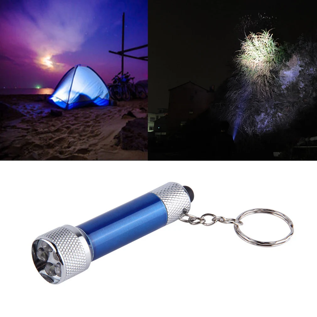 

New Hot Portable 5 LED Mini Flashlight Light Torch Aluminum Keychain KeyRing Chain