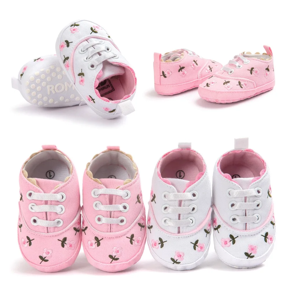 0~ 18 месяцев детская обувь холщовая новорожденный инфантил для маленьких мальчиков и девочек цветок обувь bebe спортивная обувь. CX14C