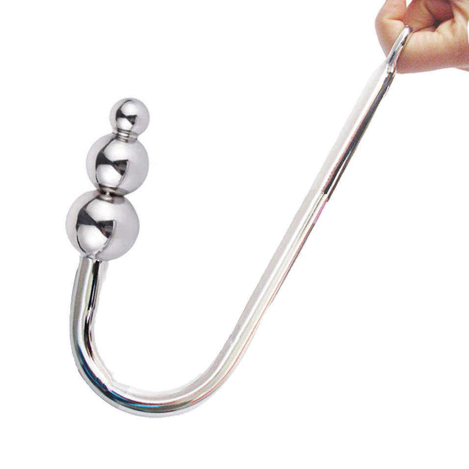 Camatech Metal Anal Rope Hook Bondage With Solid 3 Anus Balls