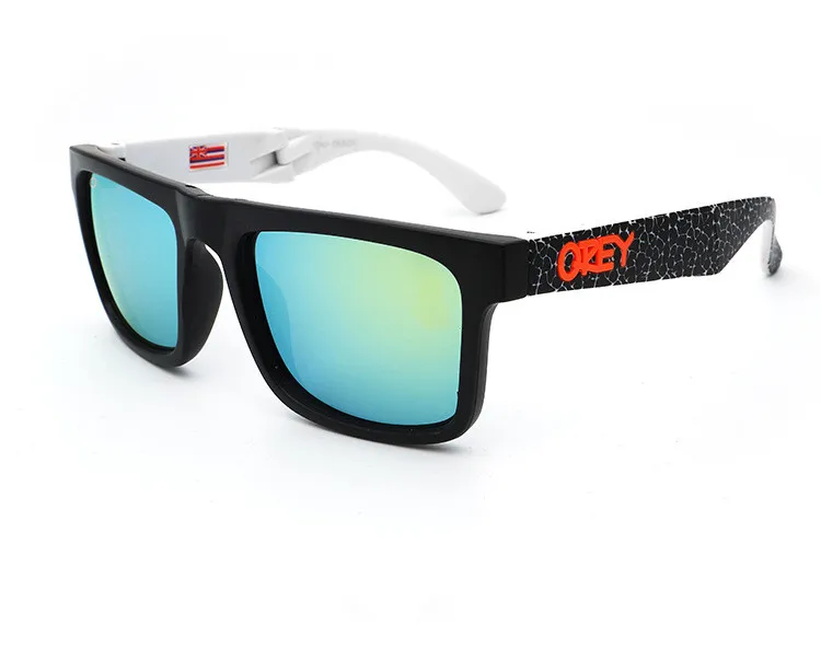 Складные солнцезащитные очки KEN BLOCK, фирменный дизайн, солнцезащитные очки с отражающим покрытием, квадратные шипы для мужчин и женщин, прямоугольные очки Gafas De Sol - Цвет линз: C3