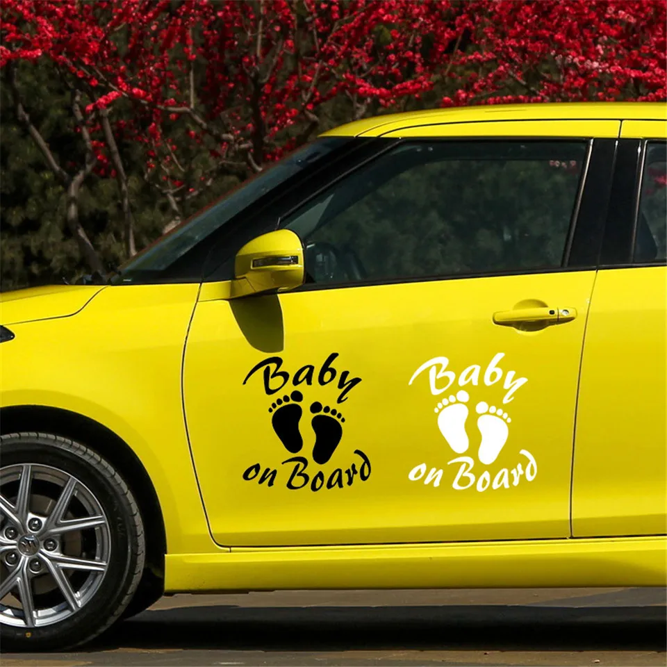14.115.2CM BABY ON BOARD Warning Car sticker Creative Vinyl Decals Motorcycle Accessories  (4)