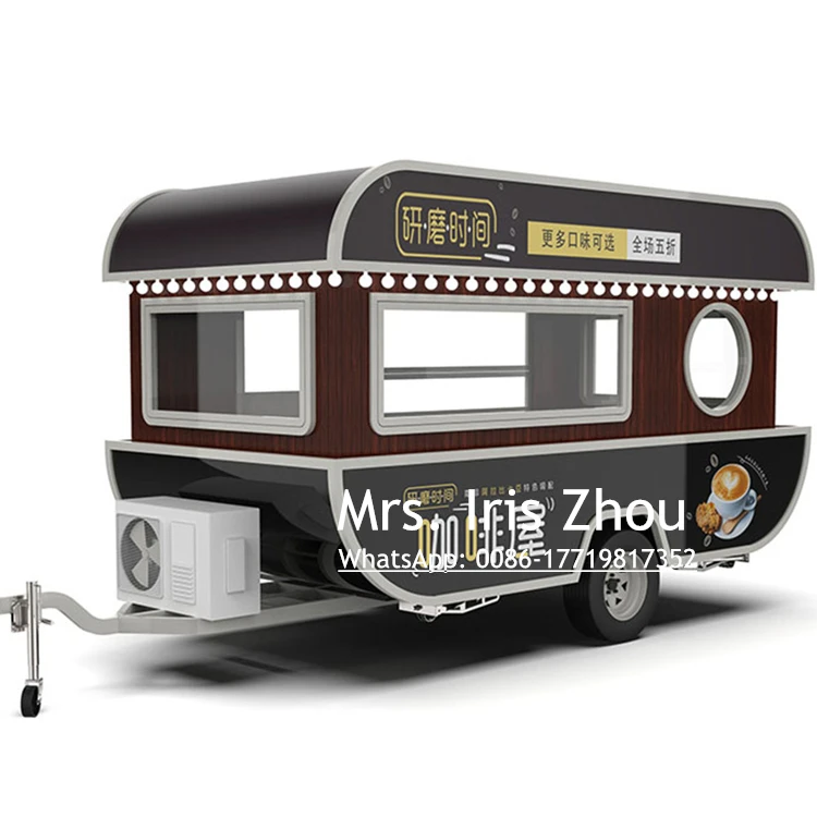 

Popular multifunctional mobile pizza cart, mobile food vending caravan for sale