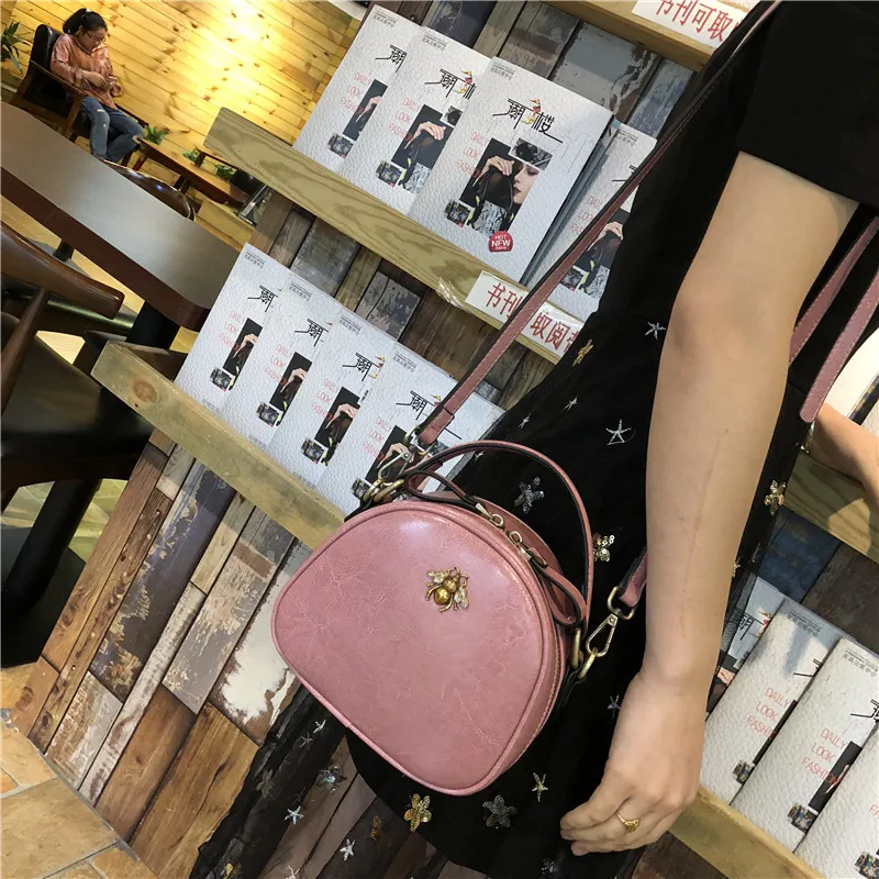 Женская сумка из натуральной кожи стиль маленькая сумка мини Корейская версия моды с одним плечом Наклонная Сумка для мобильного телефона