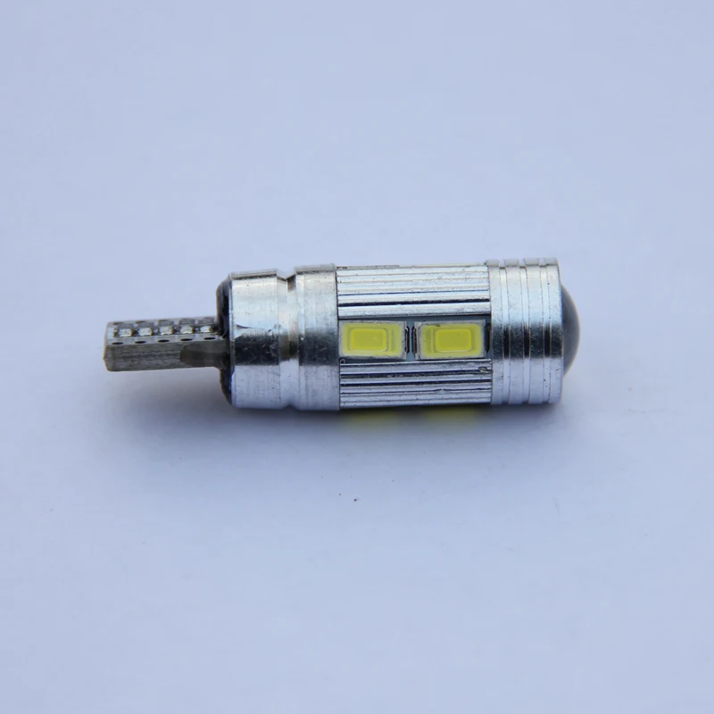 50 шт. W5W 10 led 5630 5730 проектор SMD объектив Canbus Error Free автомобильные Габаритные фонари T10 автомобиля Клин хвост боковой свет без ошибок OBC