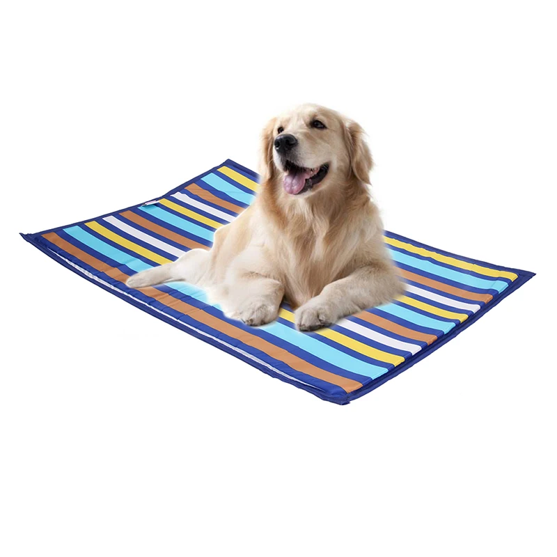 Embroidery Dog Mat Antiskid Cooling Mat for Dog Cats Puppy Pet Summer