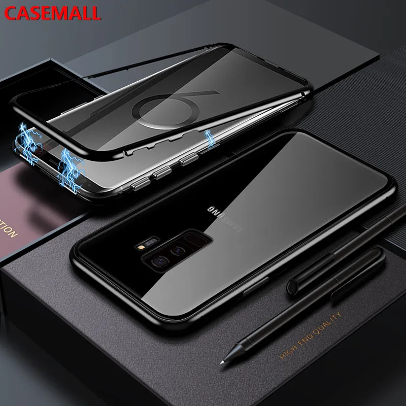 Чехол для samsung Galaxy S10 Plus S10e + Note 9 8 S9 S8 с магнитной адсорбцией металлический бампер