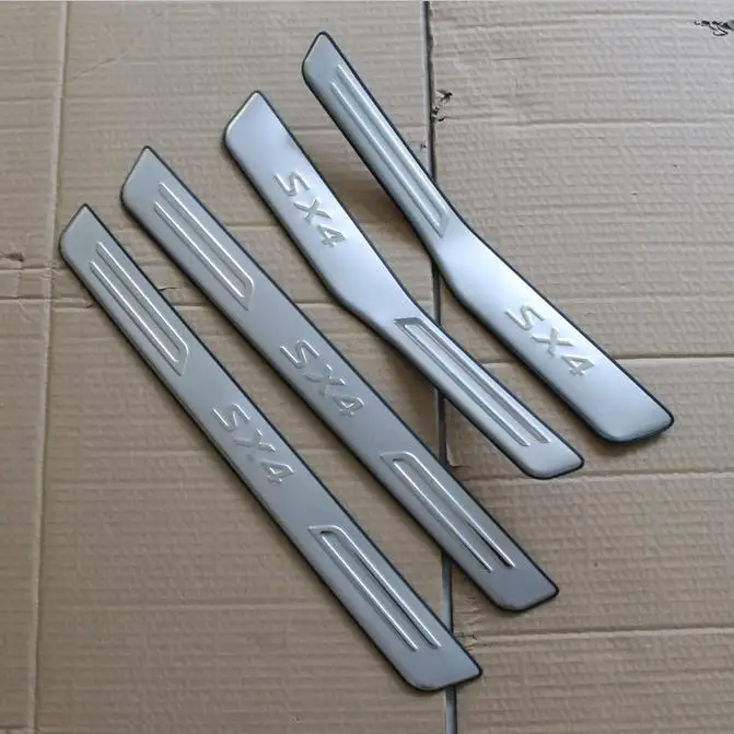

Car Styling Accessories 4PCS/SET stainless steel door sill Scuff Plate Welcome Pedal Fit for SX4 SX-4 2007-2012