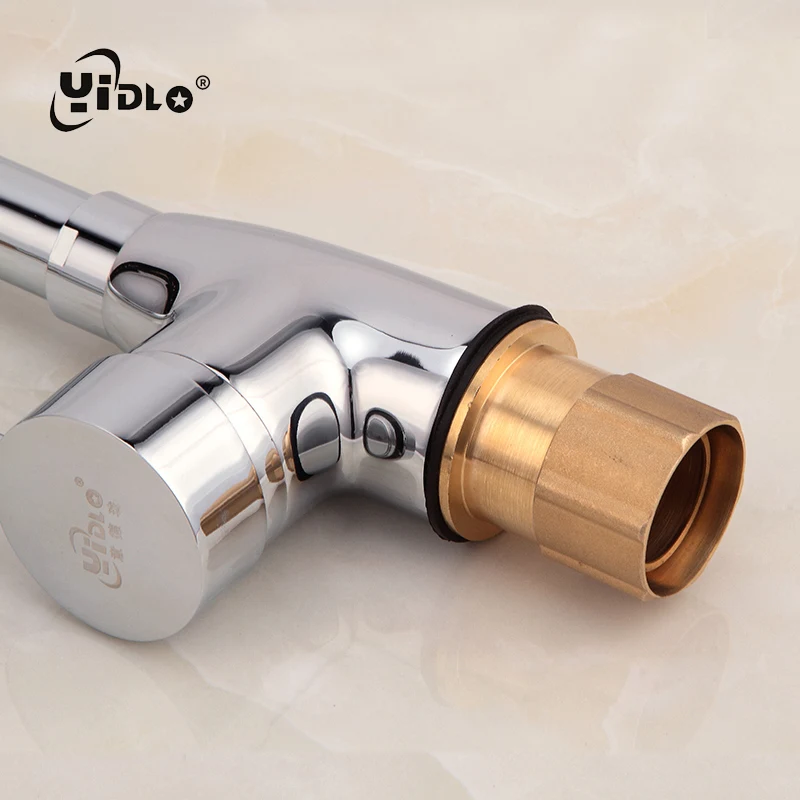 Kitchen Sink basin Faucet 360 Degree Swivel Spout Tube Water Tap Type Seven Pipe Silvery Brass Faucets Hot And Cold Mixer Taps