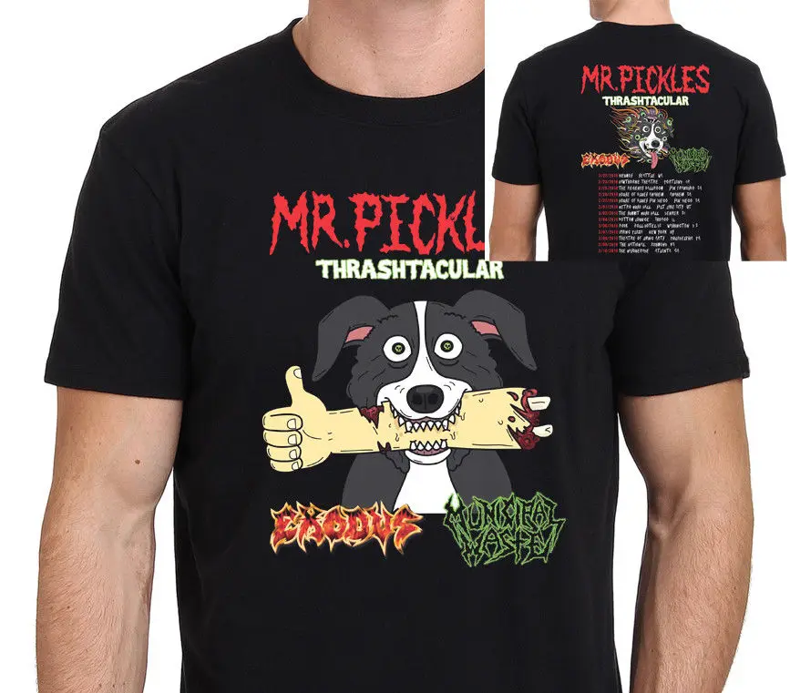 

Mr Pickles Exodus Thrashtacular Tour 2018 with dates T-Shirt Men's Size S-3XL