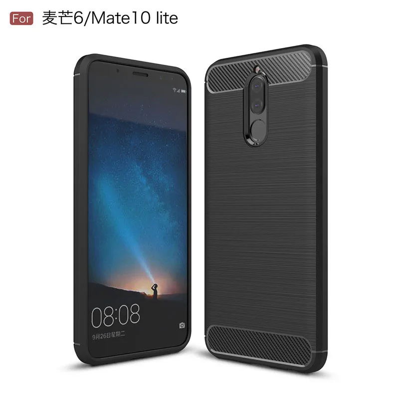 

Fitted Cases For Huawei Mate 10 Lite New Anti-knock Soft Silicone TPU Back Cover Mobile Phone Case