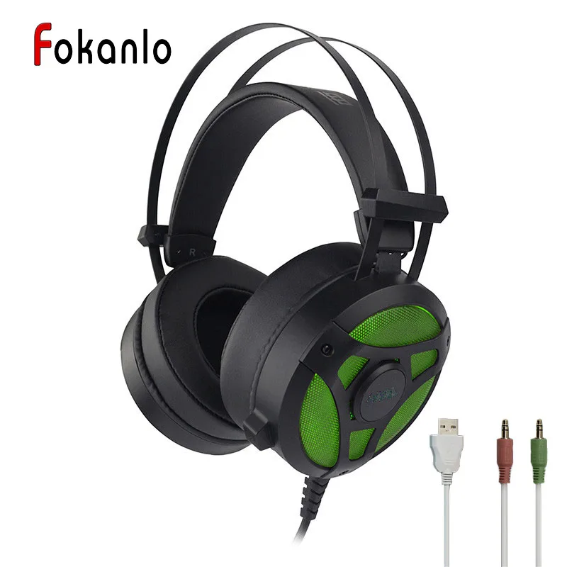 Professional Gaming Headsets USB 7.1 sound channel built in sound Card