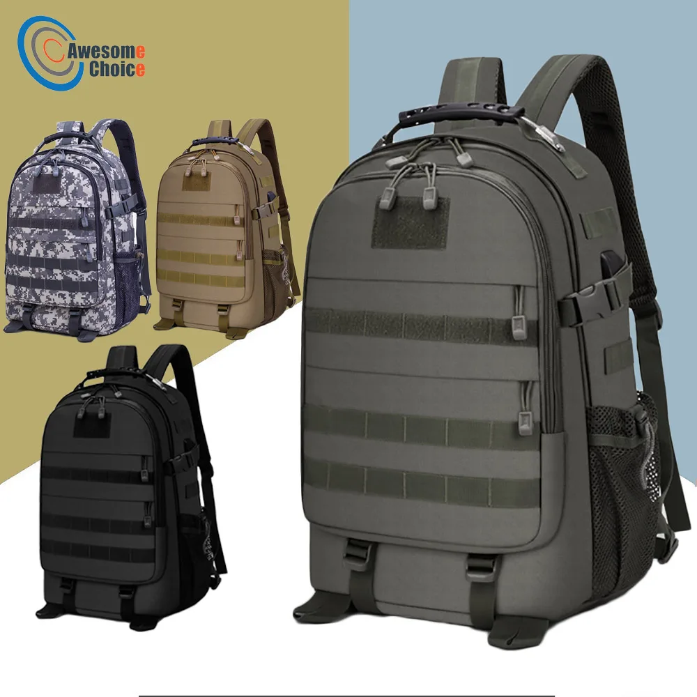 40L Military Tactical Assault Pack Backpack Army Molle Waterproof Bug Rucksack for Outdoor Hiking C