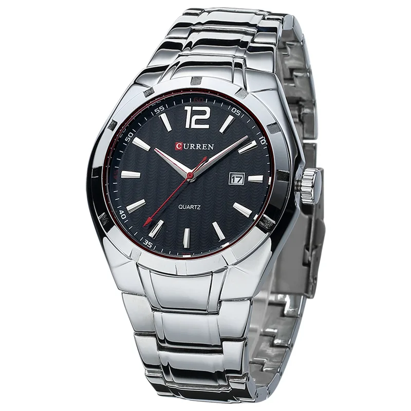 

CURREN top brand design new sport steel clock quality steel military man male luxury gift wrist quart business army watch 8056