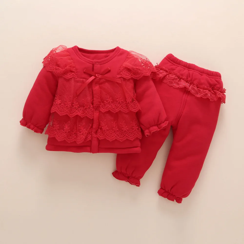 

newborn baby girl clothes winter Thick Cotton baby clothes 0-12 months set baby clothing pants Children Outerwear birthday gift