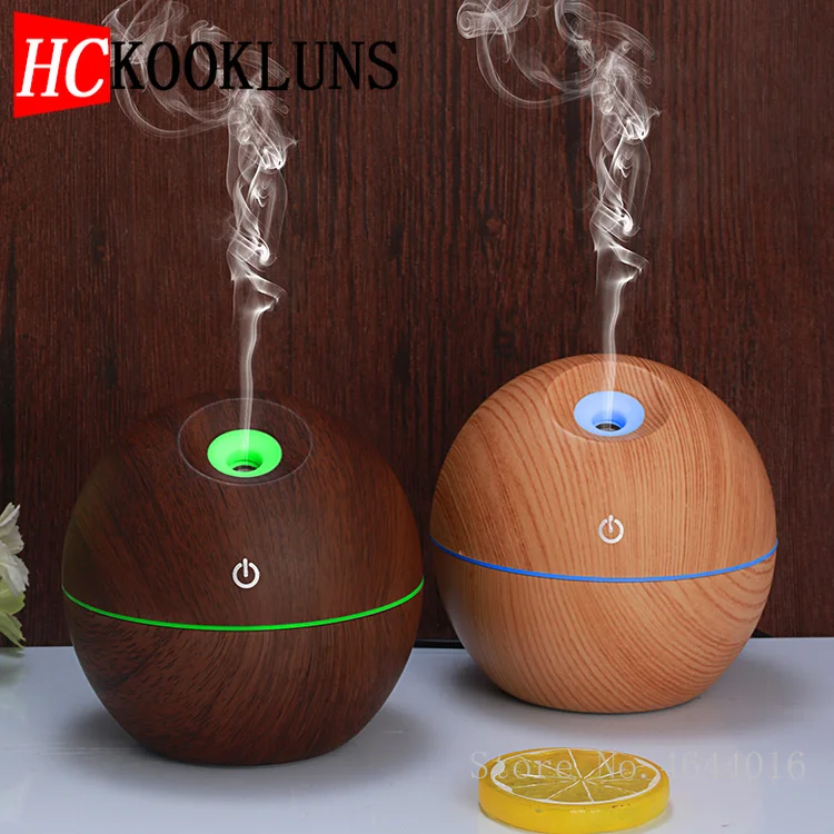 

130ML USB Electric Aroma Air Diffuser Wood Ultrasonic Air Humidifier Essential Oil Aromatherapy Cool Mist Maker For Home