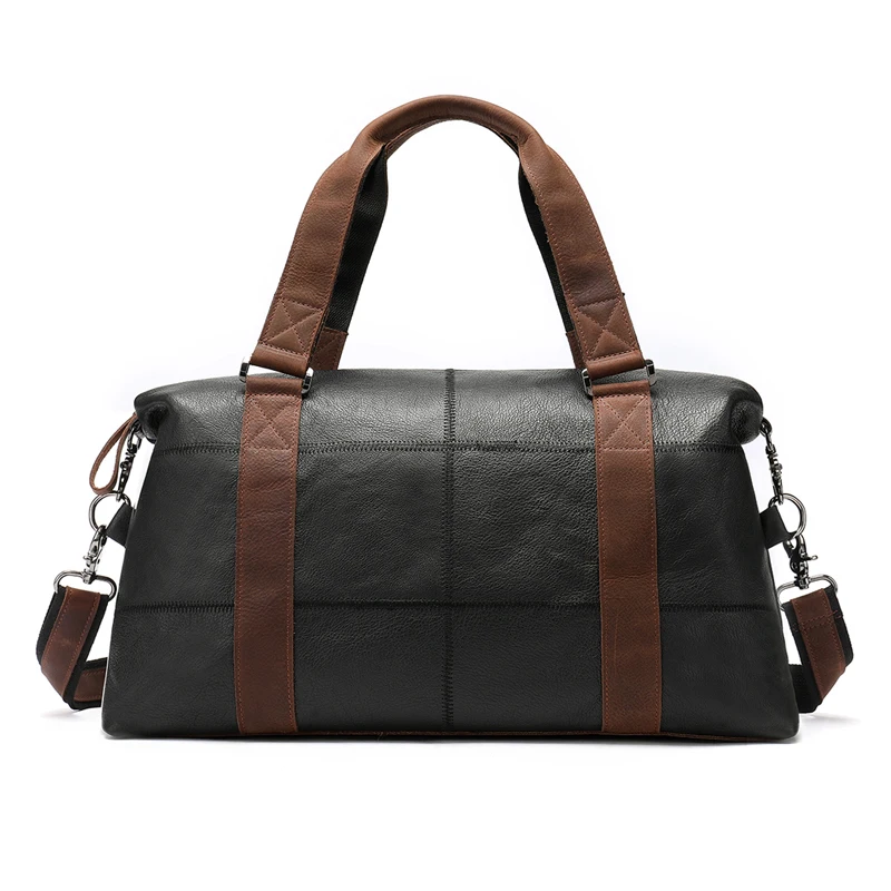 

new Arrived Genuine Leather Men Duffle Travel Bag Male Vintage Bags High Capacity Messenger's Bag Leisure Shoudler Bag J50