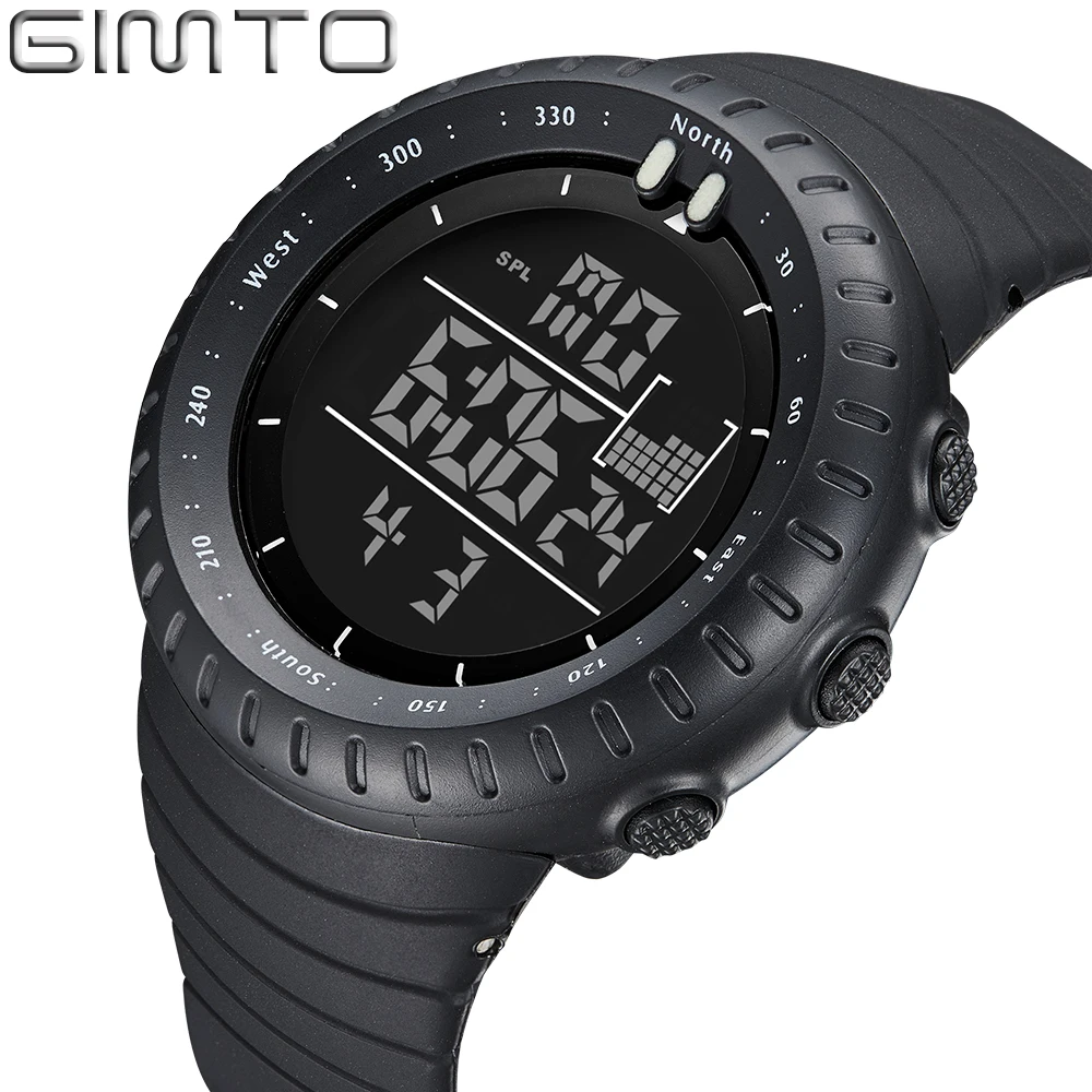 Prix pour 2016 Mode Sport Choc Montres GIMTO Led Montre Numérique Hommes Étanche Silicone Militaire Sports de Plein Air Mâle Horloge relogio Prix pour 2016 Mode Sport Choc Montres GIMTO Led Montre Numérique Hommes Étanche Silicone Militaire Sports de Plein Air Mâle Horloge relogio