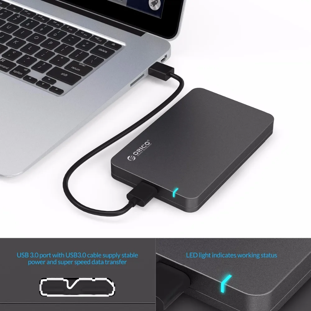 Корпус внешнего жесткого диска ORICO 2569S3 2 5 дюйма инструмент USB 3 0 для SATA HDD и SSD