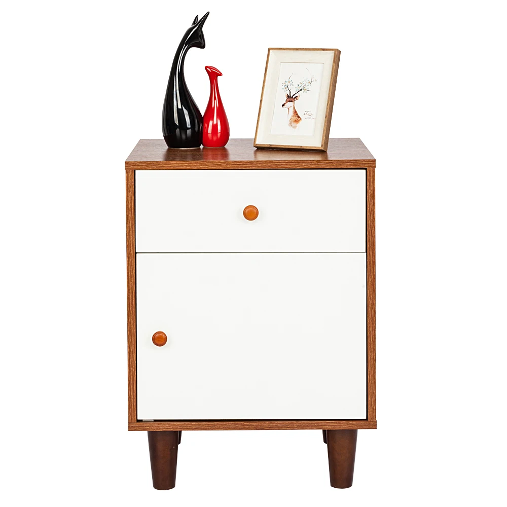 Density Board Night Stands with Drawer White Table Bedside Shelf Drawer Bedroom Furniture Storage for Living Room (13)