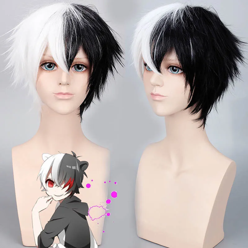 Cosroad Danganronpa парик Монокума Косплей Костюм Komaeda Nagito парики для вечеринок на
