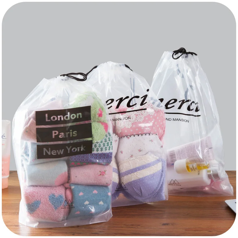 Live With Own Home Transparent Bag Travel Waterproof Dress Clothes Sack Underwear Accept Package Pocket Arrangement | Дом и сад