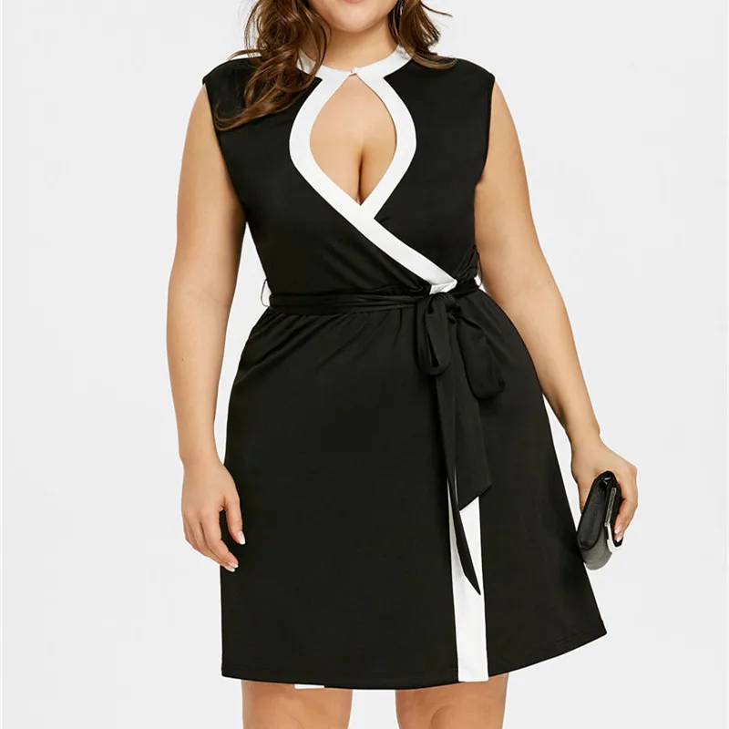 

Plus Size Dress 5XL 2018 Women Summer Sexy & Club Vestidos VintageFashion Casual Midi Dress
