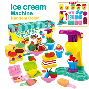 

ABWE Best Sale 3D educational toys DIY handmade flour green clay Colorful plastic mold fun interactive toys ice cream