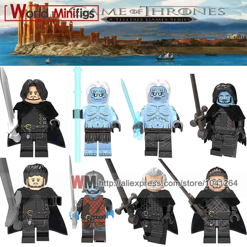 

Single Game of Thrones White Walker Jon Snow Benjen Stark Samwell Tarly Jepr Mormont Building Blocks Toy for Children