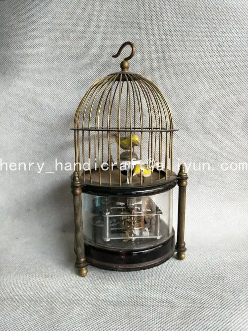 8108 Ancienne Horloge Royale De La Dynastie Qing Montre Mécanique Cage à Oiseaux Sculptée 4 Cuivre Sculpté Peut Fonctionner Avec Marque