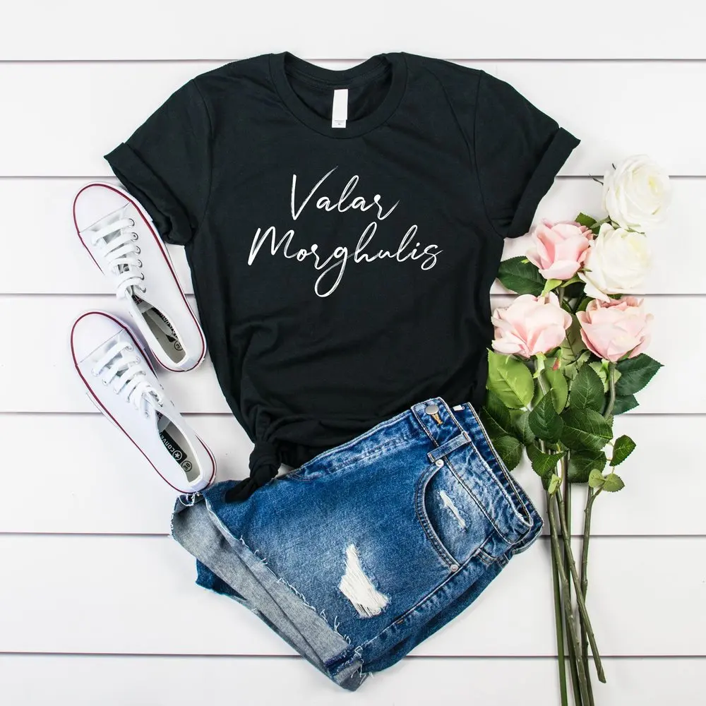 Valar Morghulis قميص لعبة من عروش قميص حصلت الهدايا حصلت قميص ستارك قميص المرأة الأغنية ستارك تيز Valar Morghulis قميص لعبة من عروش قميص حصلت الهدايا حصلت قميص ستارك قميص المرأة الأغنية ستارك تيز