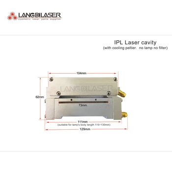 

IPL / OPT / SHR head piece cavity part, for diameter 7mm lamp pass through , with flow tube , with reflector