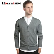 Holyrising мужской свитер с длинным рукавом, тонкое вязаное пальто, хлопковый однобортный Кардиган с v-образным вырезом, шерстяной вязаный мужской M-3XL, 18600-5