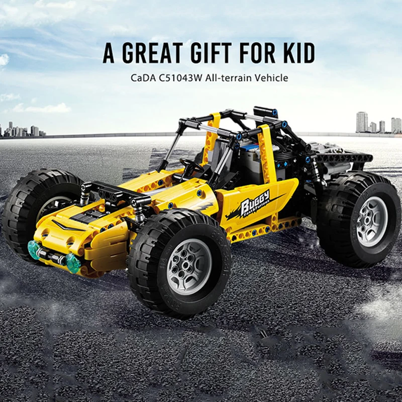 

Cada RC Cars All-Terrain Vehicle High-Simulation Buggy Model 2.4G Wireless Remote Control Block Car Building Blocks Toys