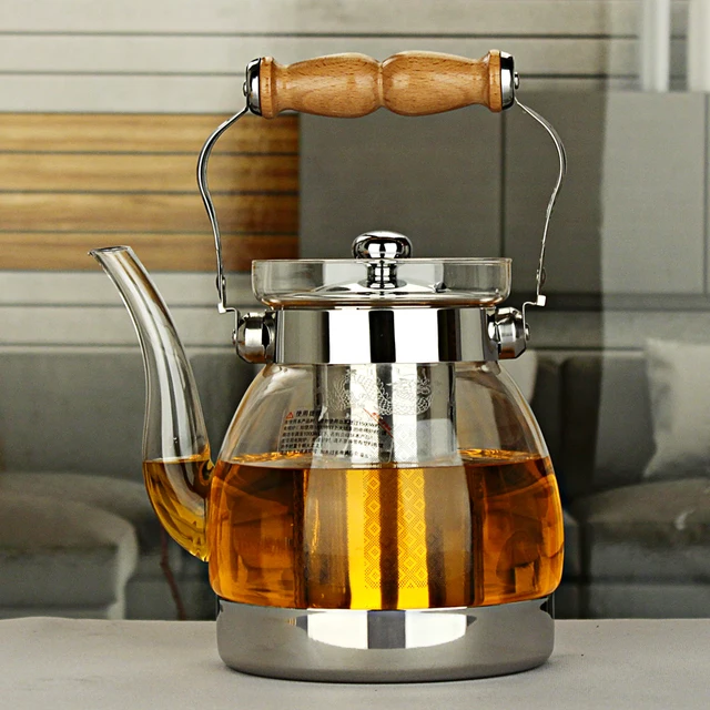 Fashion Electric Ceramic Heater Kettle Heat Resistant Glass Teapots