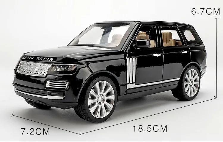 XLG SUV 1:24 модель электромобиля для Land Rover Rapid Rapir литые под давлением транспортные средства акустооптические игрушки для детей mkd3