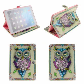 

Case for IPad mini 4 3 2 1 Owl Flip PU Leather Tablet case Smart Stand Cover for Apple iPad air 2 iPad 2 3 4 5 6 Case #A